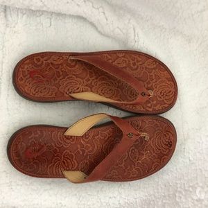 Olukai Leather slip-on sandal